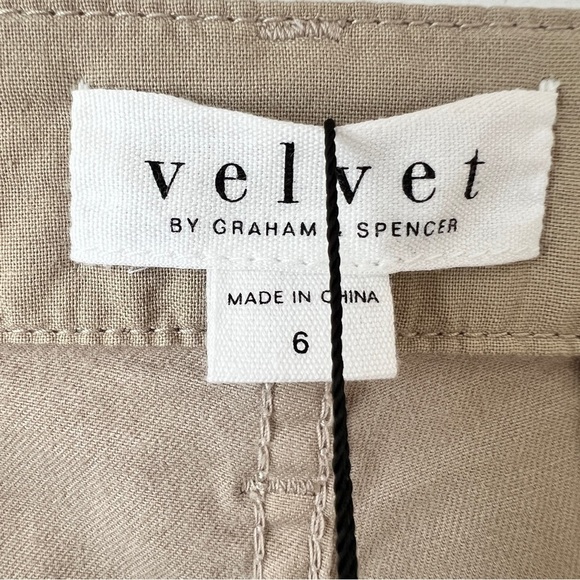 Anthropologie Velvet by Graham & Spencer Khaki Side Stripe Pant NWT - Picture 13 of 14